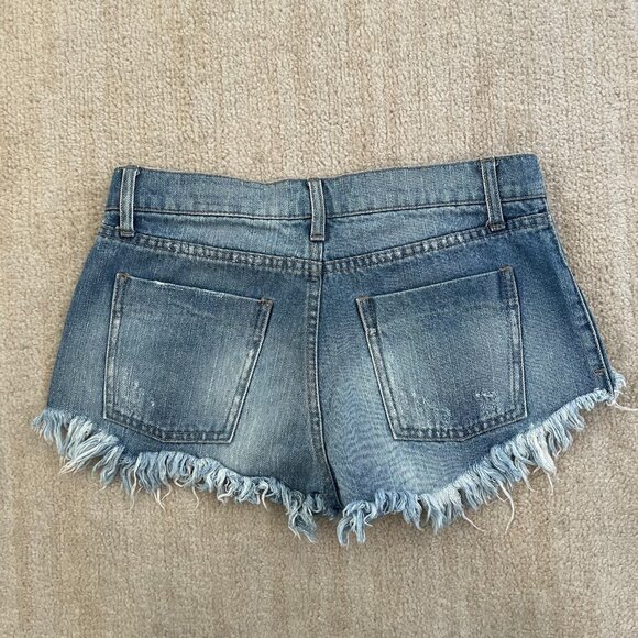 Pistola Blue Ripped Jeans Denim Shorts 27 - Picture 4 of 9
